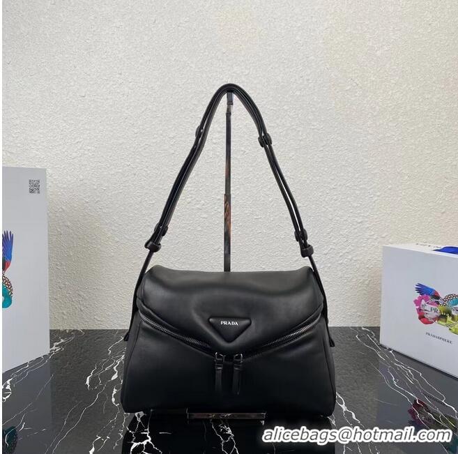 Top Quality Padded nappa leather Prada Signaux bag 1BC165 black