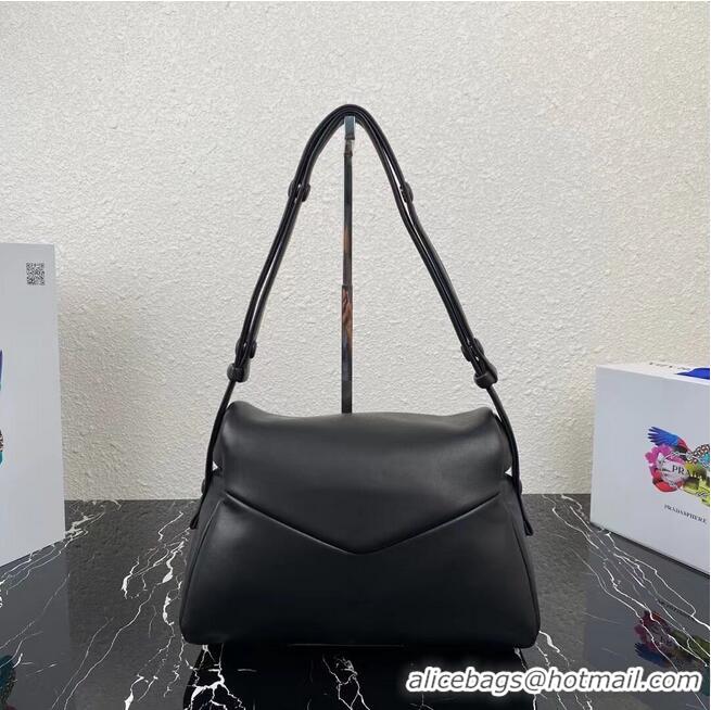 Top Quality Padded nappa leather Prada Signaux bag 1BC165 black