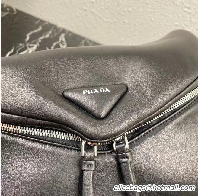 Top Quality Padded nappa leather Prada Signaux bag 1BC165 black