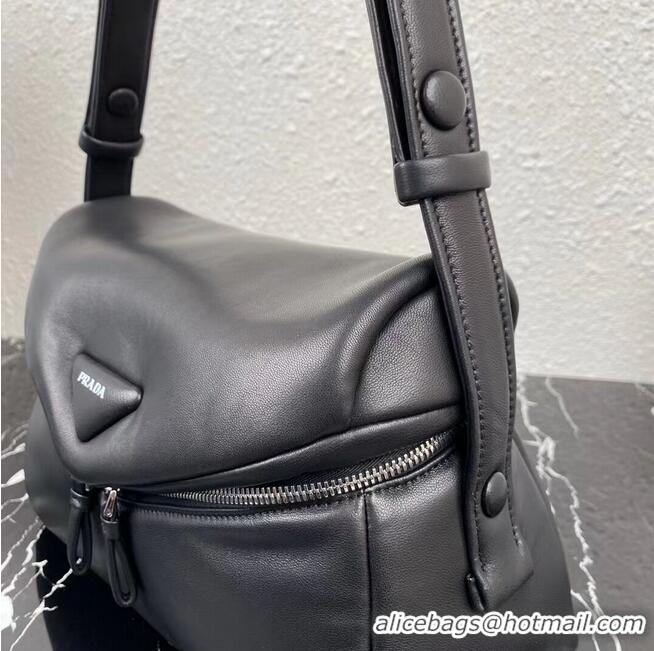 Top Quality Padded nappa leather Prada Signaux bag 1BC165 black