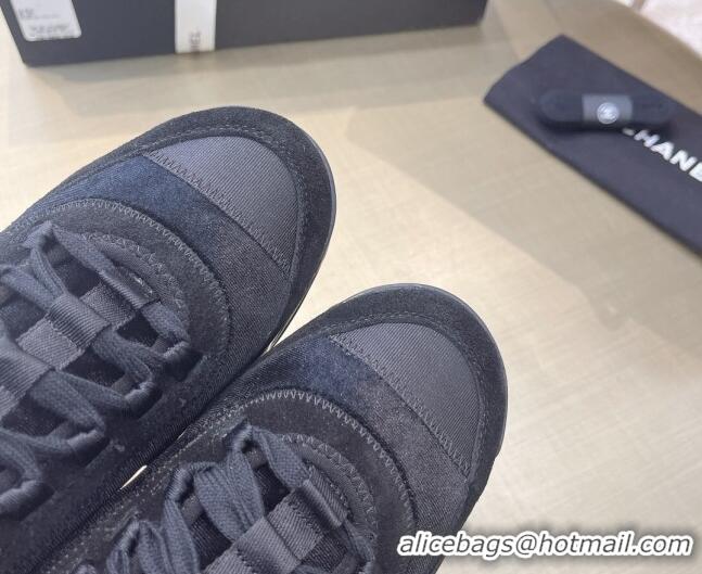 Top Quality Chanel Suede Sneakers 061007 Black 2021