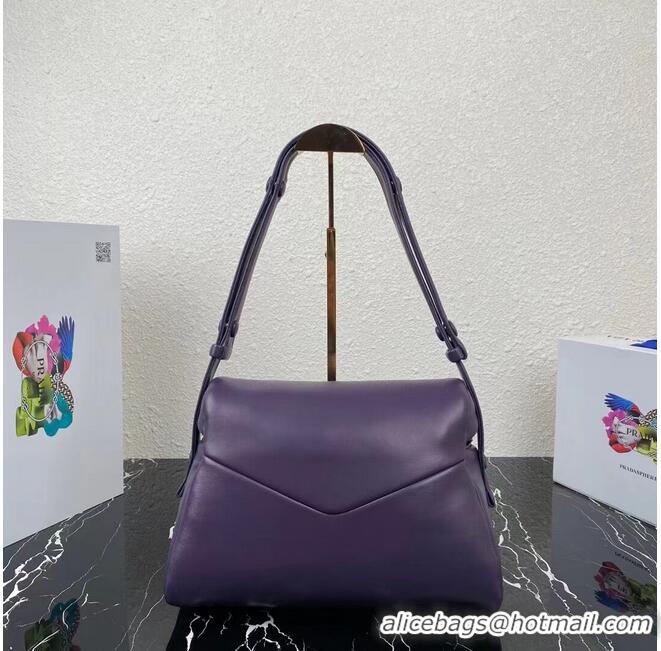 Buy Discount Padded nappa leather Prada Signaux bag 1BC165 violet