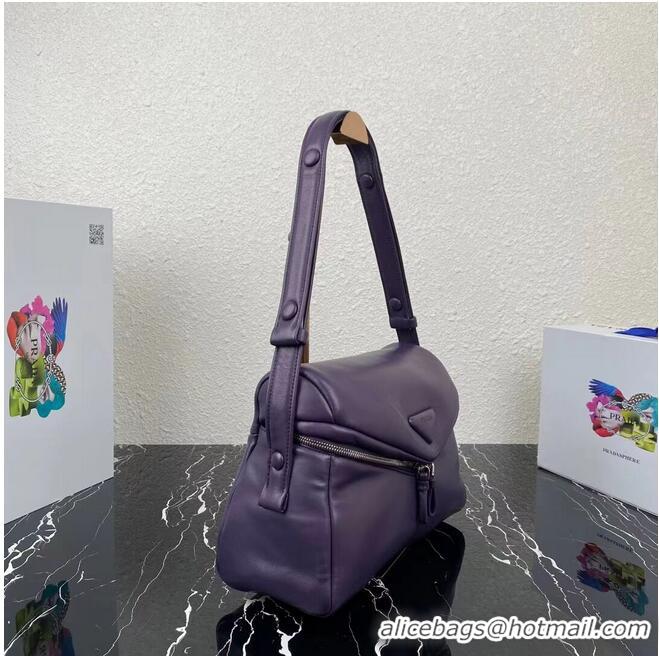 Buy Discount Padded nappa leather Prada Signaux bag 1BC165 violet