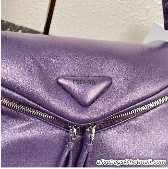 Buy Discount Padded nappa leather Prada Signaux bag 1BC165 violet