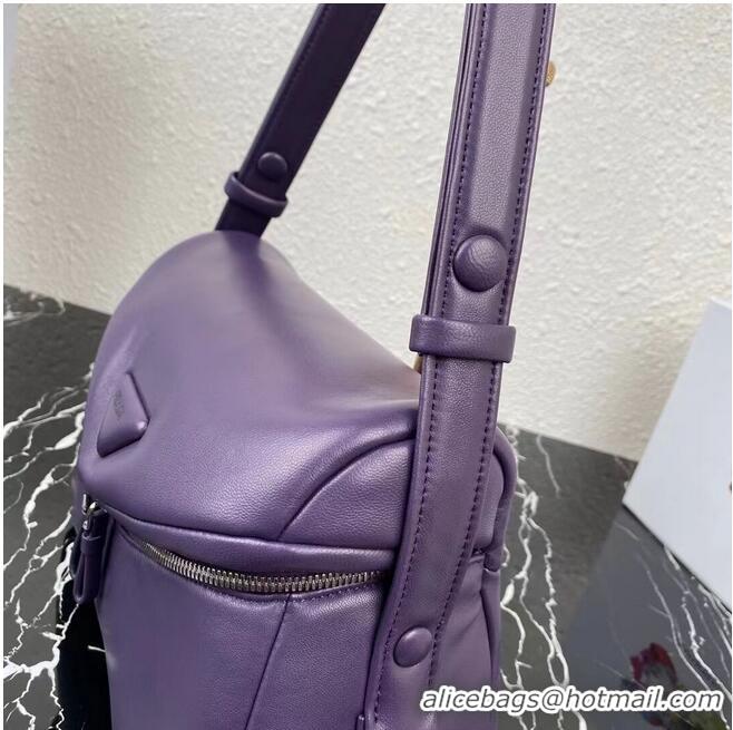 Buy Discount Padded nappa leather Prada Signaux bag 1BC165 violet