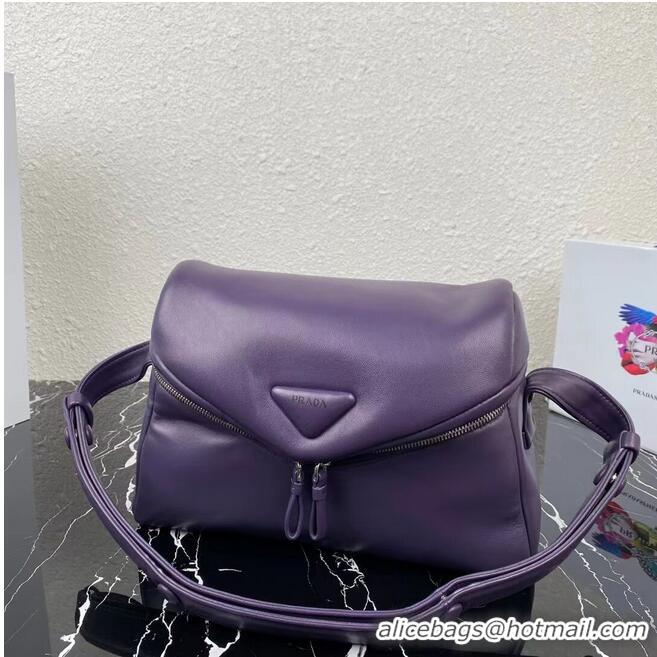 Buy Discount Padded nappa leather Prada Signaux bag 1BC165 violet