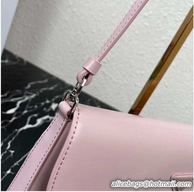 Grade Quality Prada Cleo brushed leather shoulder bag with flap 1BH276 pink