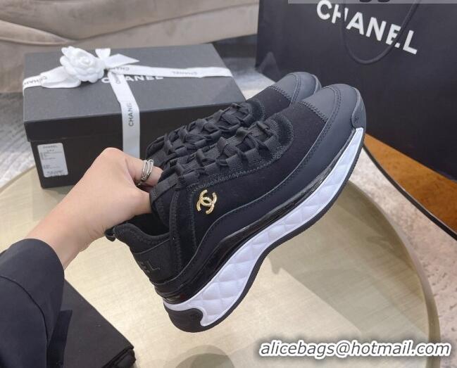 Unique Grade Chanel Suede Sneakers 061007 Black 2021