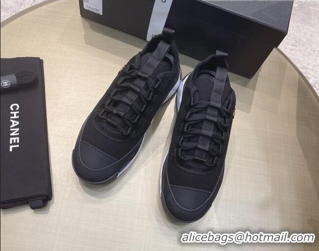 Unique Grade Chanel Suede Sneakers 061007 Black 2021