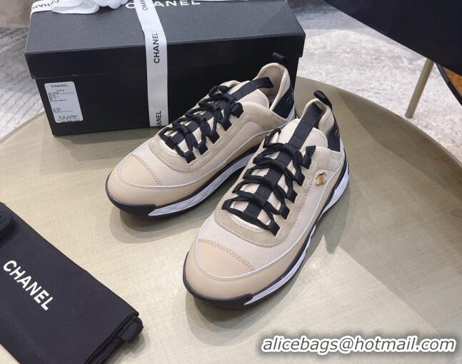 Good Product Chanel Suede Sneakers 061007 Beige 2021