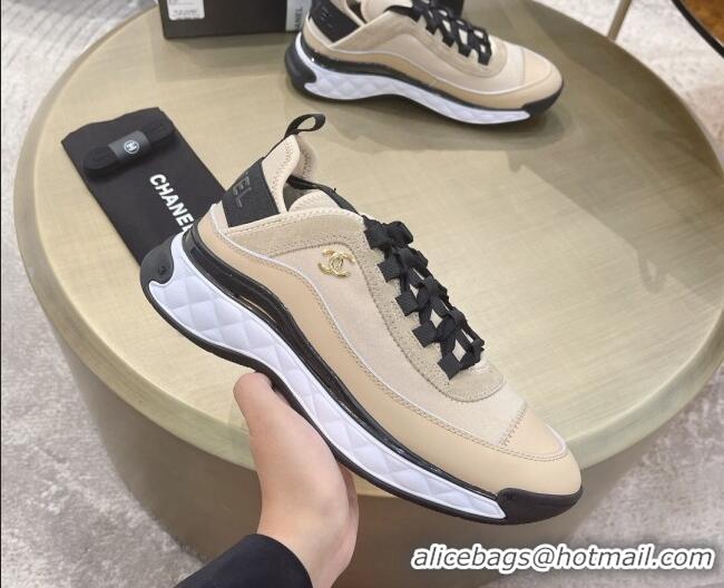 Good Product Chanel Suede Sneakers 061007 Beige 2021