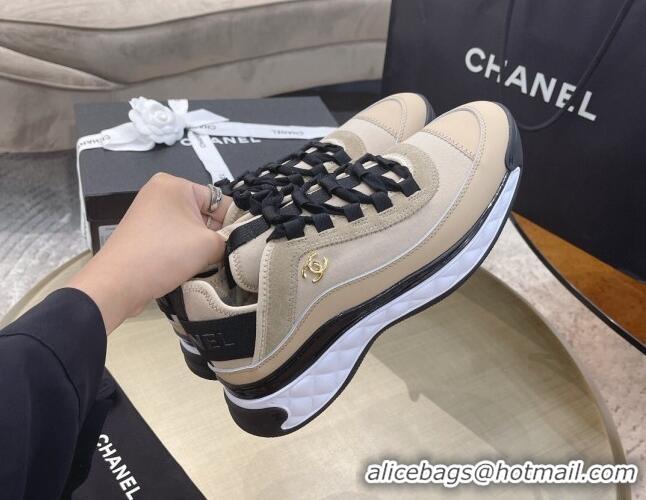 Good Product Chanel Suede Sneakers 061007 Beige 2021