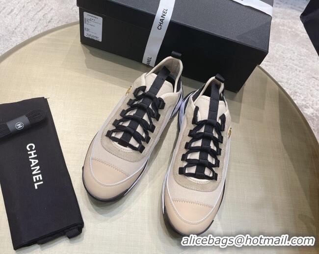 Good Product Chanel Suede Sneakers 061007 Beige 2021