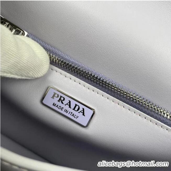 Luxury Classic Prada Small brushed leather shoulder bag 1BH307 lilac