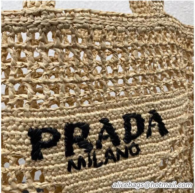 Latest Styles Prada Raffia tote bag 1CH393 Biscuits