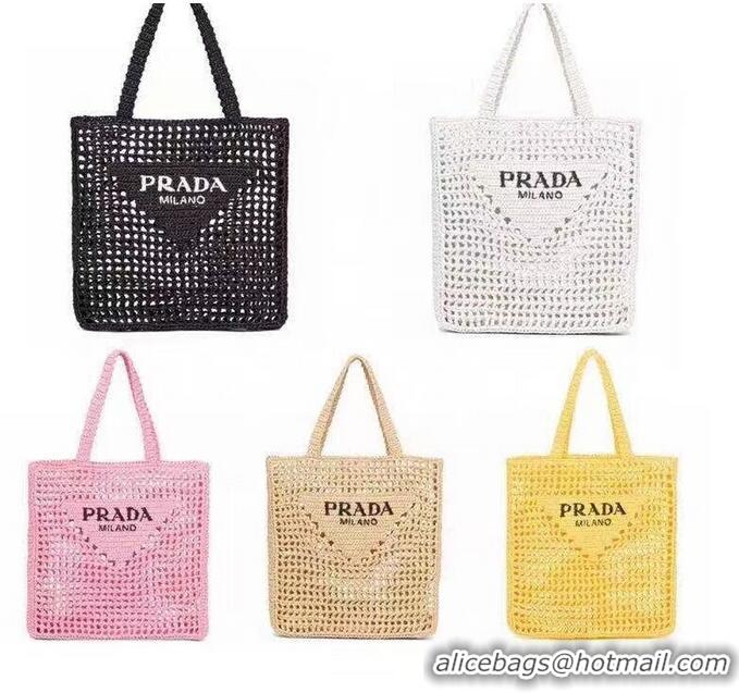 Latest Styles Prada Raffia tote bag 1CH393 Biscuits