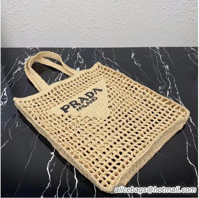 Latest Styles Prada Raffia tote bag 1CH393 Biscuits