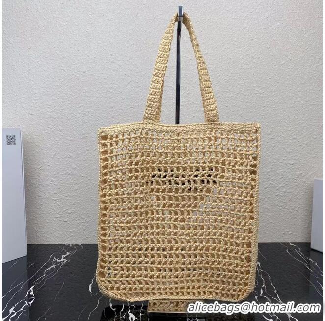 Latest Styles Prada Raffia tote bag 1CH393 Biscuits