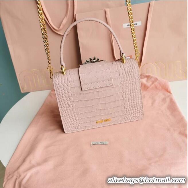 Wholesale miu miu Matelasse Nappa Leather mini tote Bag 5EA196 pink