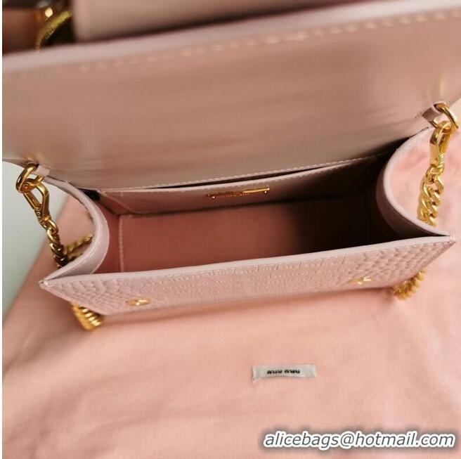 Wholesale miu miu Matelasse Nappa Leather mini tote Bag 5EA196 pink