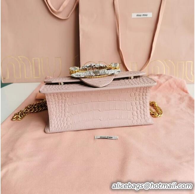 Wholesale miu miu Matelasse Nappa Leather mini tote Bag 5EA196 pink