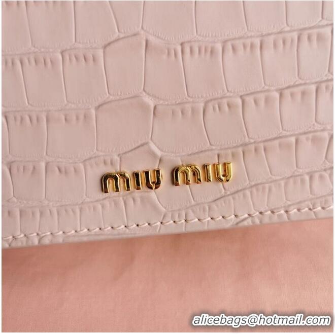 Wholesale miu miu Matelasse Nappa Leather mini tote Bag 5EA196 pink