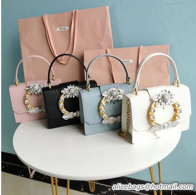 Wholesale miu miu Matelasse Nappa Leather mini tote Bag 5EA196 pink