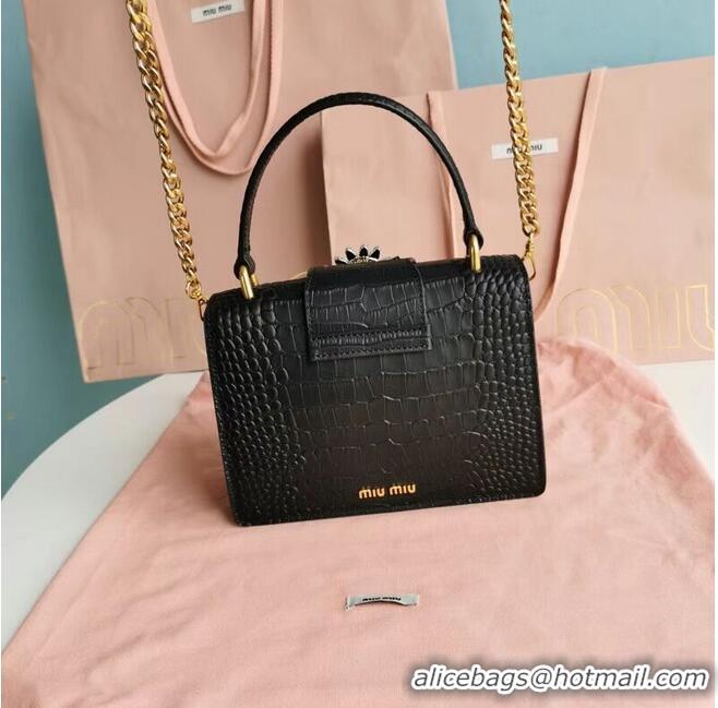 Famous Brand miu miu Matelasse Nappa Leather mini tote Bag 5EA196 black