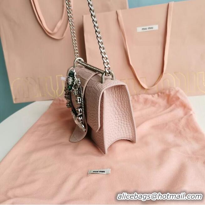 New Product miu miu Matelasse Nappa Leather mini Shoulder Bag 5ED084 pink