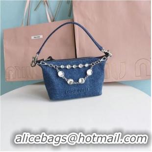 Hot Style miu miu Denim Shoulder Bag 5NB841-1 blue