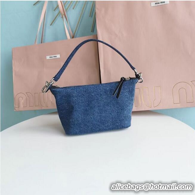 Hot Style miu miu Denim Shoulder Bag 5NB841-1 blue