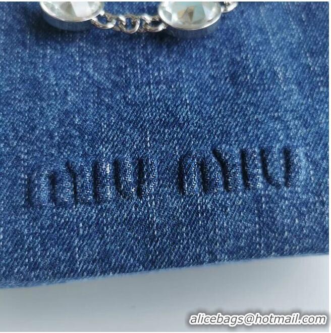 Hot Style miu miu Denim Shoulder Bag 5NB841-1 blue