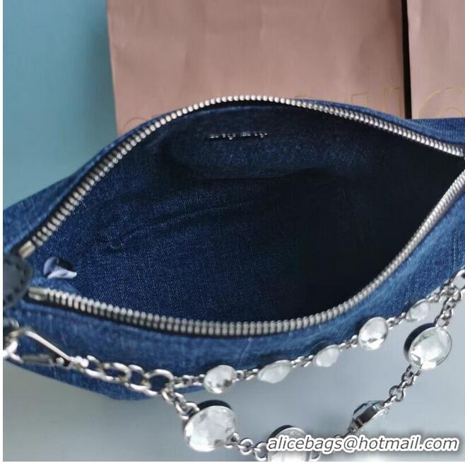 Hot Style miu miu Denim Shoulder Bag 5NB841-1 blue