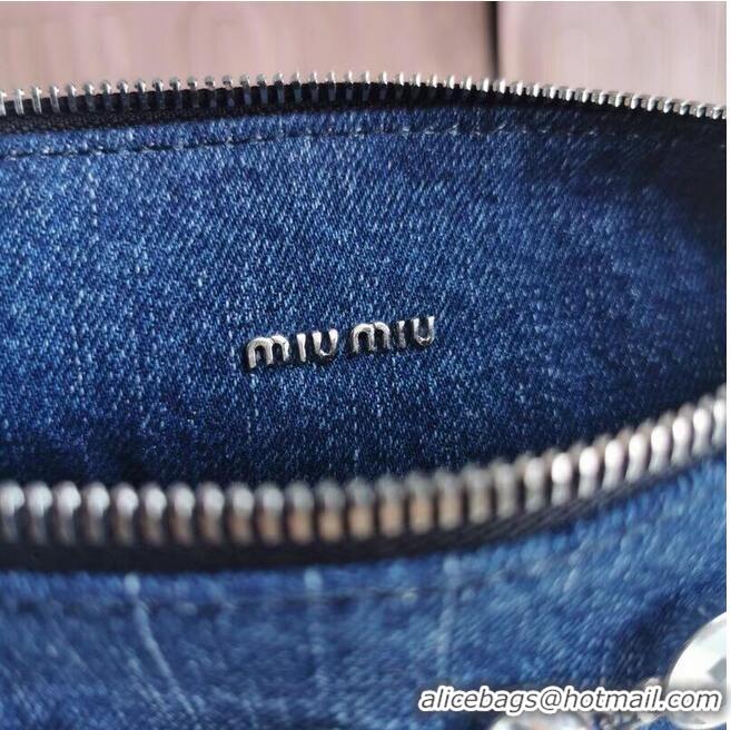 Hot Style miu miu Denim Shoulder Bag 5NB841-1 blue