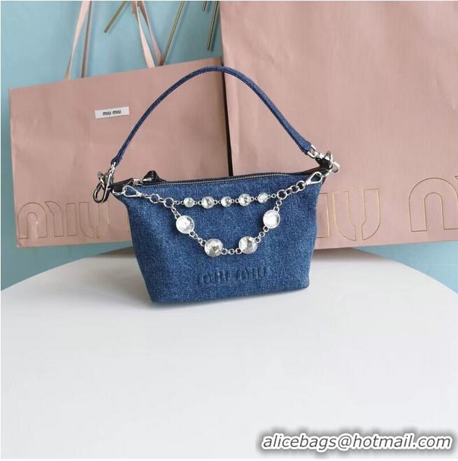 Hot Style miu miu Denim Shoulder Bag 5NB841-1 blue