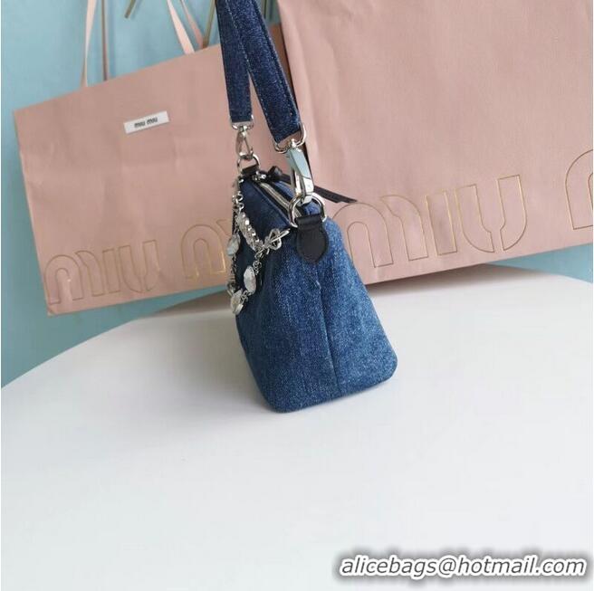 Hot Style miu miu Denim Shoulder Bag 5NB841-1 blue