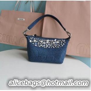 Top Quality miu miu Denim Shoulder Bag 5NB841 blue