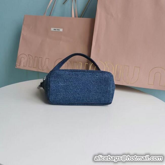 Top Quality miu miu Denim Shoulder Bag 5NB841 blue