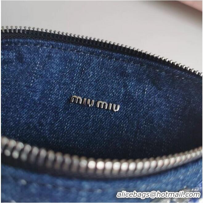 Top Quality miu miu Denim Shoulder Bag 5NB841 blue