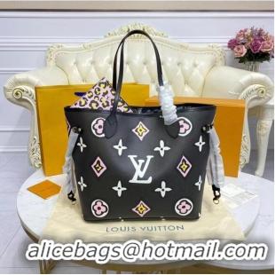 Buy Discount Louis Vuitton Monogram Canvas Neverfull MM M45818 Black