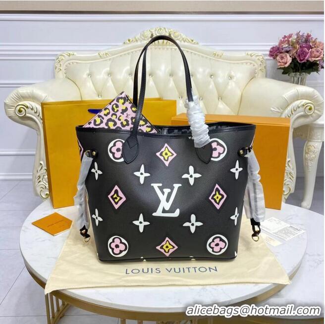 Buy Discount Louis Vuitton Monogram Canvas Neverfull MM M45818 Black