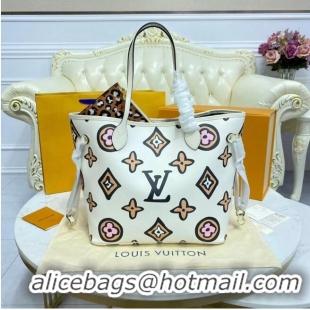 Promotional Louis Vuitton Monogram Canvas Neverfull MM M45818 White