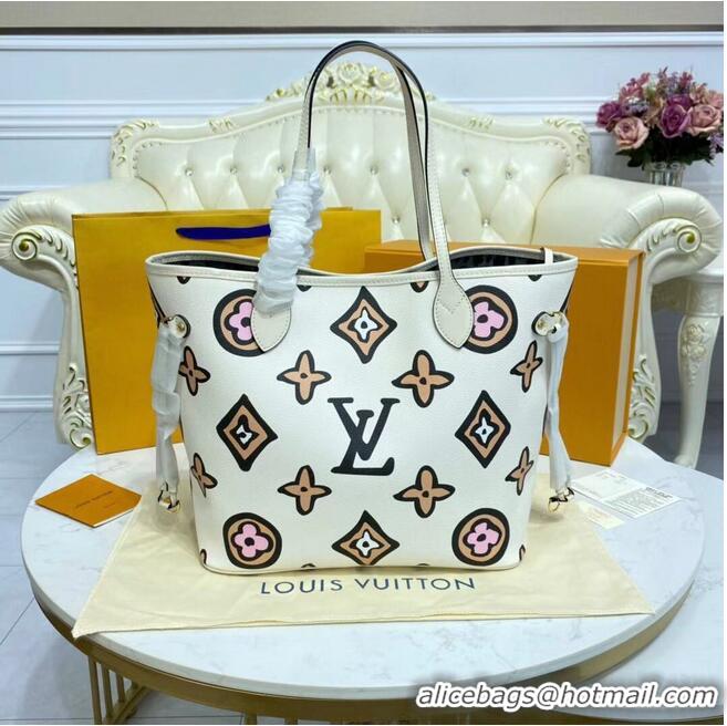 Promotional Louis Vuitton Monogram Canvas Neverfull MM M45818 White