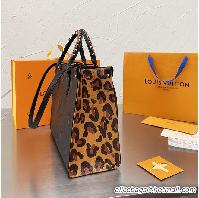 New Stylish Louis Vuitton ONTHEGO Monogram MM M45889 Leopard Black