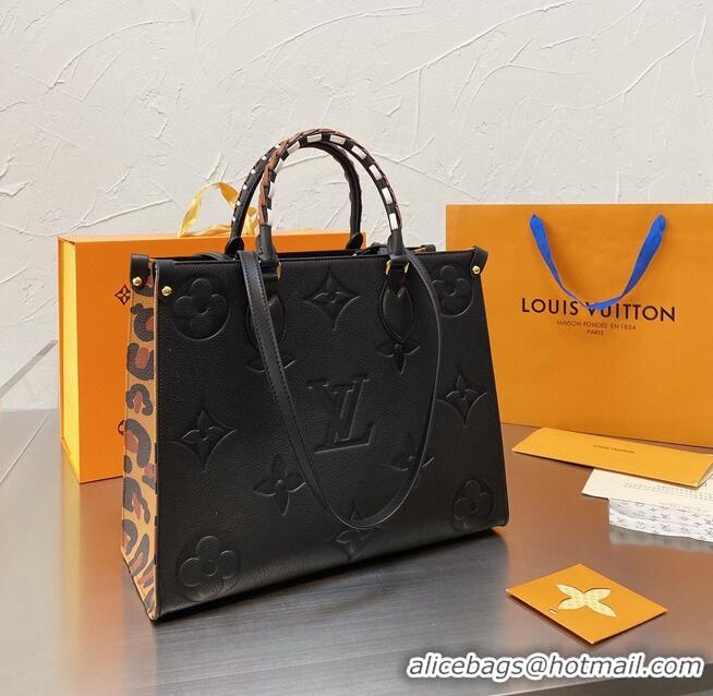 New Stylish Louis Vuitton ONTHEGO Monogram MM M45889 Leopard Black