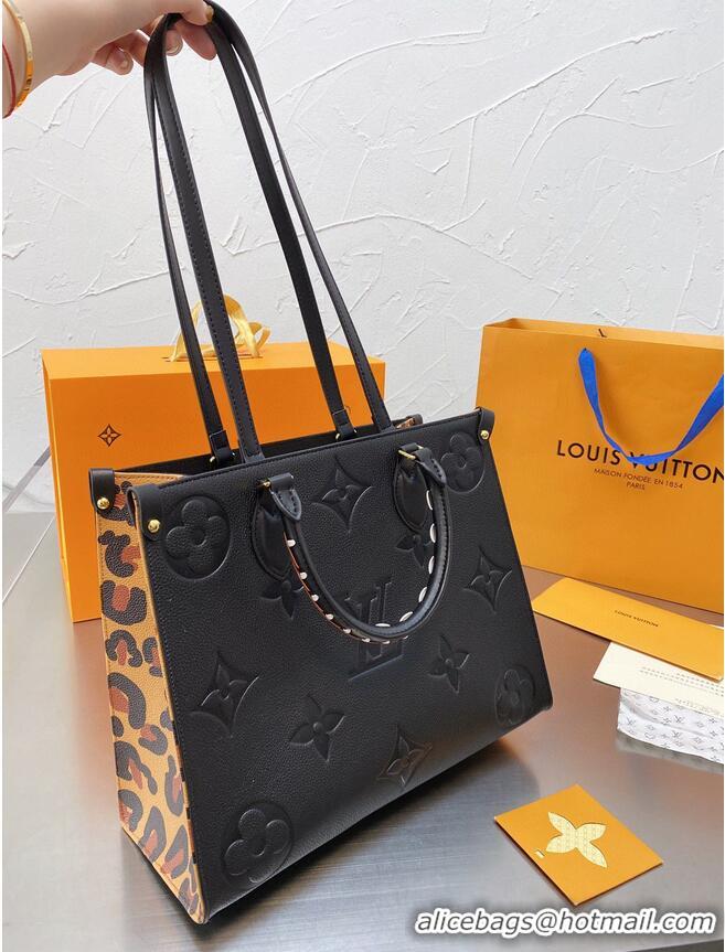 New Stylish Louis Vuitton ONTHEGO Monogram MM M45889 Leopard Black