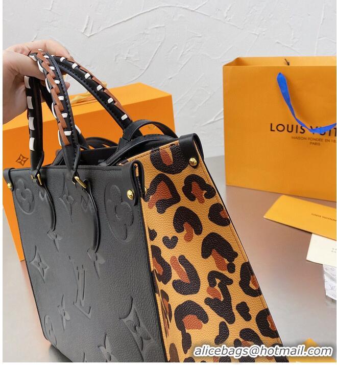 New Stylish Louis Vuitton ONTHEGO Monogram MM M45889 Leopard Black