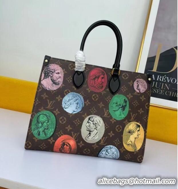 Elegant Louis Vuitton ONTHEGO Monogram Cameo printed canvas MM M59245