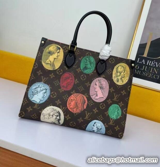 Elegant Louis Vuitton ONTHEGO Monogram Cameo printed canvas MM M59245