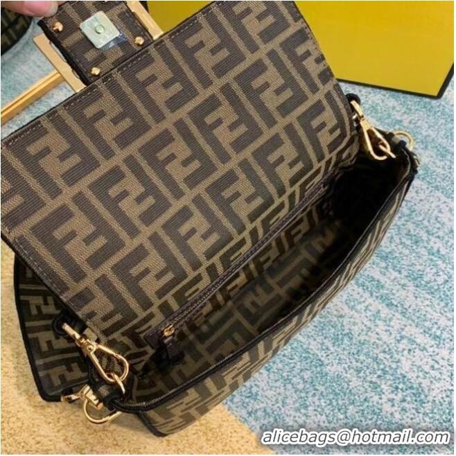 Cheapest Fendi BAGUETTE Brown fabric bag 8BR600A6